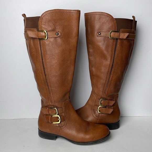 Naturalizer Jordie Brown Riding Boots 6 - Picture 1 of 10